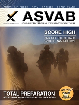 Paperback ASVAB Armed Services Vocational Aptitude Battery Study Guide Book