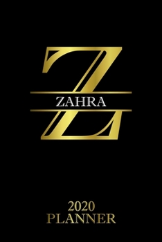 Paperback Zahra: 2020 Planner - Personalised Name Organizer - Plan Days, Set Goals & Get Stuff Done (6x9, 175 Pages) Book