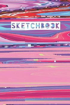 Sketchbook: Abstract Glitch Distortion Pastel Art Design