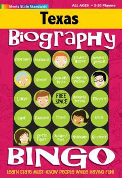 Hardcover Texas Biography Bingo Book