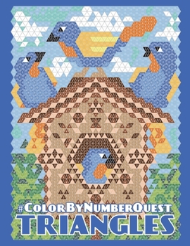 Paperback Color By Number Quest: Triangles Book