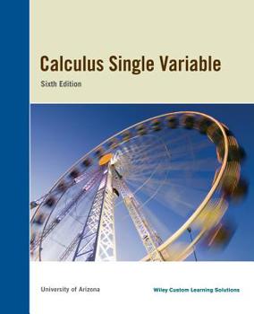 Paperback Calculus Single Variable - University of Arizona Custom Book
