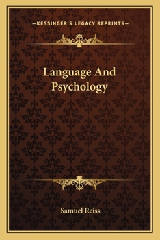 Paperback Language And Psychology Book