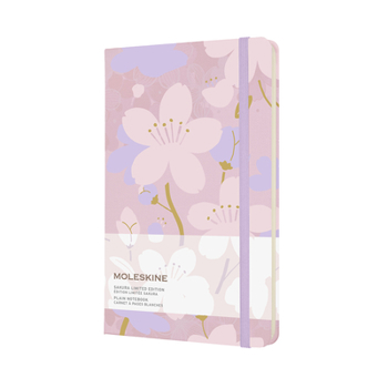Hardcover Moleskine Limited Edition Sakura Notebook, Large, Plain, Pink/Purple, Hard Cover (5 X 8.25) Book
