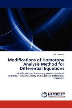 Paperback Modifications of Homotopy Analysis Method for Differential Equations Book
