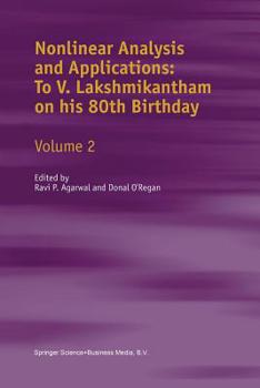 Paperback Nonlinear Analysis and Applications: To V. Lakshmikantham on His 80th Birthday: Volume 2 Book