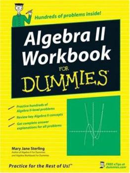 Paperback Algebra II Workbook for Dummies Book