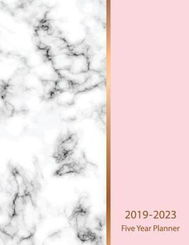 Paperback 2019-2023 Five Year Planner: Marble Texture Design 60 Months Calendar Schedule Organizer Agenda Yearly Goals Monthly Task Checklist Logbook Appoint Book