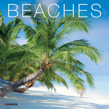 Calendar Beaches 2025 7 X 7 Mini Wall Calendar Book