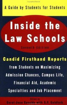 Paperback Inside the Law Schools: A Guide by Students for Students Book