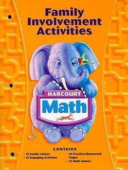 Paperback Harcourt Math: Family Involvement Activities, Grade K Book