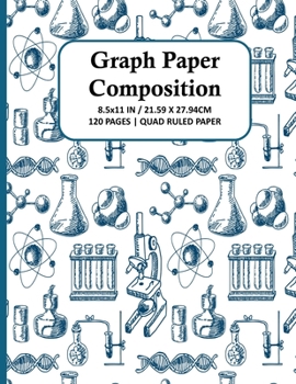 Paperback Graph Paper Composition Notebook: Quad Ruled 5x5 Grid Paper for Math & Science Students, School, College, Teachers - 5 Squares Per Inch, 120 Squared S Book