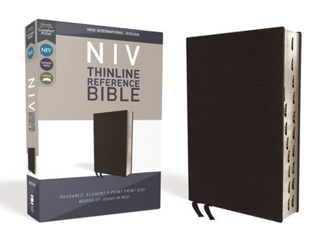 Bonded Leather NIV, Thinline Reference Bible, Bonded Leather, Black, Red Letter Edition, Indexed, Comfort Print Book