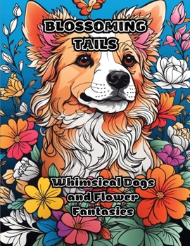 Paperback Blossoming Tails: Whimsical Dogs and Flower Fantasies Book