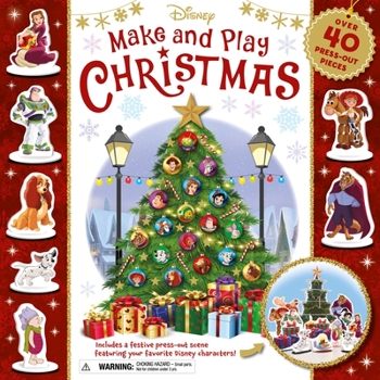 Paperback Disney Make & Play Christmas: Create a Festive Press-Out Scene Featuring Your Favorite Disney Characters Book