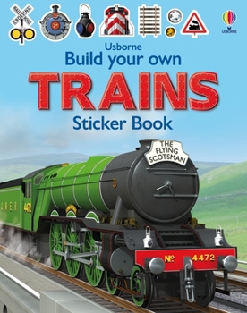 Paperback Build Your Own Trains Sticker Book