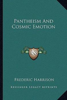 Paperback Pantheism And Cosmic Emotion Book