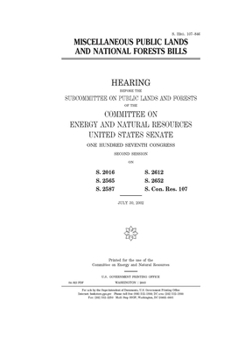 Miscellaneous public lands and national forests bills