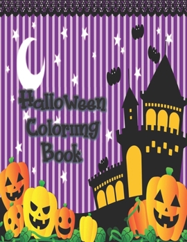 Paperback Halloween Coloring Book: Cute Halloween Book for Kids, 3-5 yr olds Book