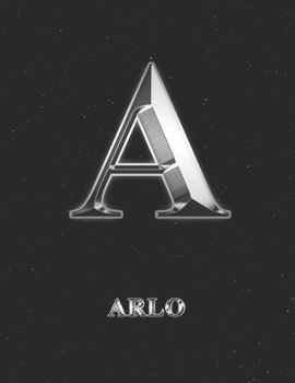 Paperback Arlo: 2 Year Weekly Planner with Note Pages (24 Months) - Silver Effect Personalized Custom Letter A Initial First Name - 20 Book
