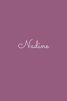 Nadine: notebook with the name on the cover, elegant, discreet, official notebook for notes, dot grid notebook,