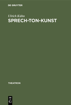 Hardcover Sprech-Ton-Kunst [German] Book