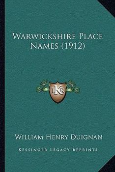 Paperback Warwickshire Place Names (1912) Book