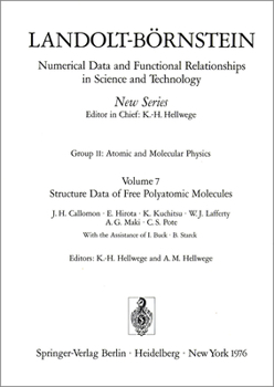 Hardcover Structure Data of Free Polyatomic Molecules / Strukturdaten Freier Mehratomiger Molekeln Book