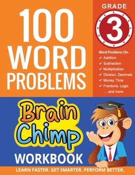 Paperback 100 Word Problems: Grade 3 Math Workbook Book