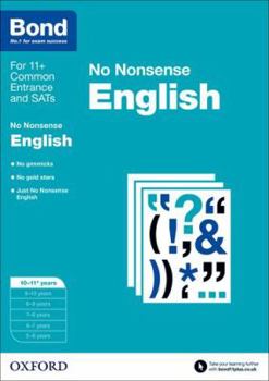 Paperback Bond: English: No Nonsense: 10-11+ years Book