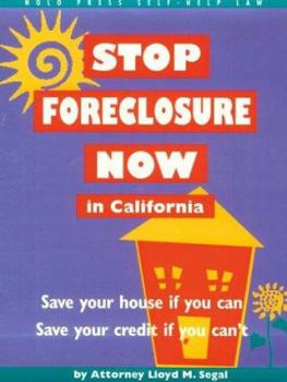 Paperback Stop Foreclosure Now in California Book