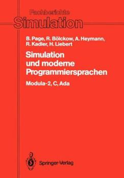 Paperback Simulation Und Moderne Programmiersprachen: Modula-2, C, ADA [German] Book