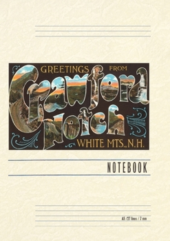 Paperback Vintage Lined Notebook Greetings from Crawford Notch, White Mountains Book
