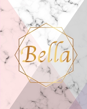Bella: Gift Luxury Marble Glossy Pink Purple Faux Gold Print Notebook (Marble Notebooks)