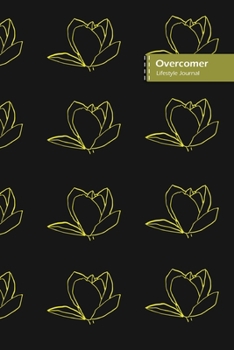 Paperback Overcomer Lifestyle Journal, Blank Write-in Notebook, Dotted Lines, Wide Ruled, Size (A5) 6 x 9 In (Black) Book