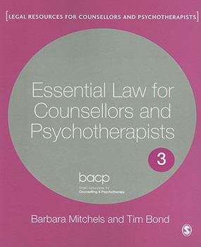 Paperback Essential Law for Counsellors and Psychotherapists Book