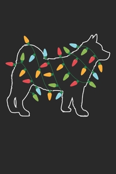 Shiba Inu with Christmas Lights - Christmas Notebook - Shiba Inu Diary - Dog Journal - Christmas Gift for Dog Lover: Medium College-Ruled Journey Diary, 110 page, Lined, 6x9 (15.2 x 22.9 cm)