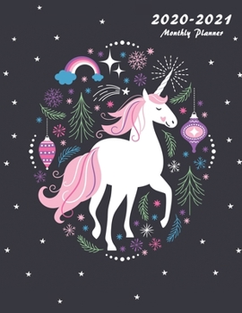 2020-2021 Monthly Planner: Large Two Year Planner with Unicorn Cover (Volume 3)