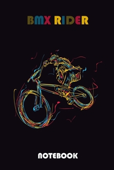 BMX Rider: Lined Elegant Notebook/Journal Birthday Gift, 100 Pages, 6"x9", Soft Cover, Matte Finish