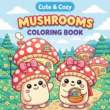 Paperback Cute & Cozy Mushroom Coloring Book
