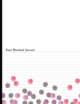 Dual Notebook Journal: Book Journal Dual Design Alternating Half Blank- Half College Ruled for Creative Sketchbook Drawing or Doodling & Writing ... Color Bubble Theme (Half College Ruled/Blank)