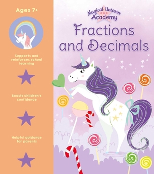 Paperback Magical Unicorn Academy: Fractions and Decimals Book