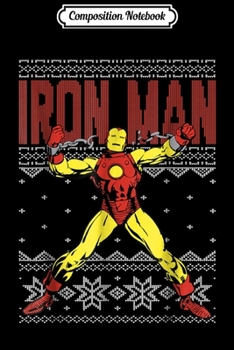 Composition Notebook: Marvel Iron Man Ugly Christmas Sweater Graphic Journal/Notebook Blank Lined Ruled 6x9 100 Pages