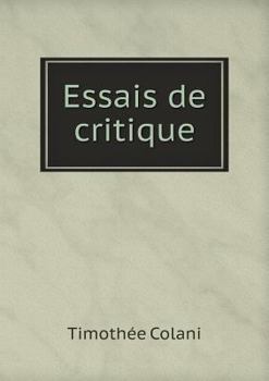 Paperback Essais de critique [French] Book