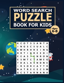 Paperback Word Search Puzzle Book for Kids Ages 6-8: Large print word search puzzle for kids.(with Solution) Book