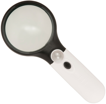 Hardcover 3 Led Hand-Held Magnifier Book