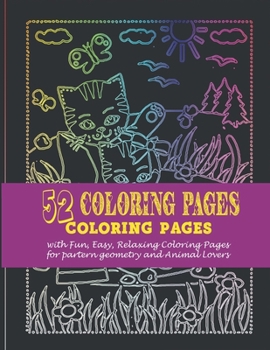 Paperback Coloring pages: -Coloring pages with Fun, Easy, Relaxing Coloring Pages for partern geometry and Animal Lovers Book