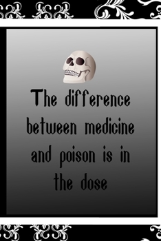 The Difference Between Medicine And Poison Is In The Dose: All Purpose 6x9 Blank Lined Notebook Journal Way Better Than A Card Trendy Unique Gift Black Frame Texture Dark