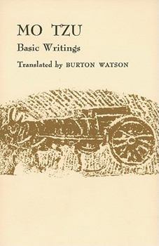 Paperback Mo Tzu: Basic Writings Book