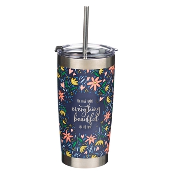 Misc. Travel Mug Stainless Steel Everything Beautiful Ecclesiastes 3:11 Book